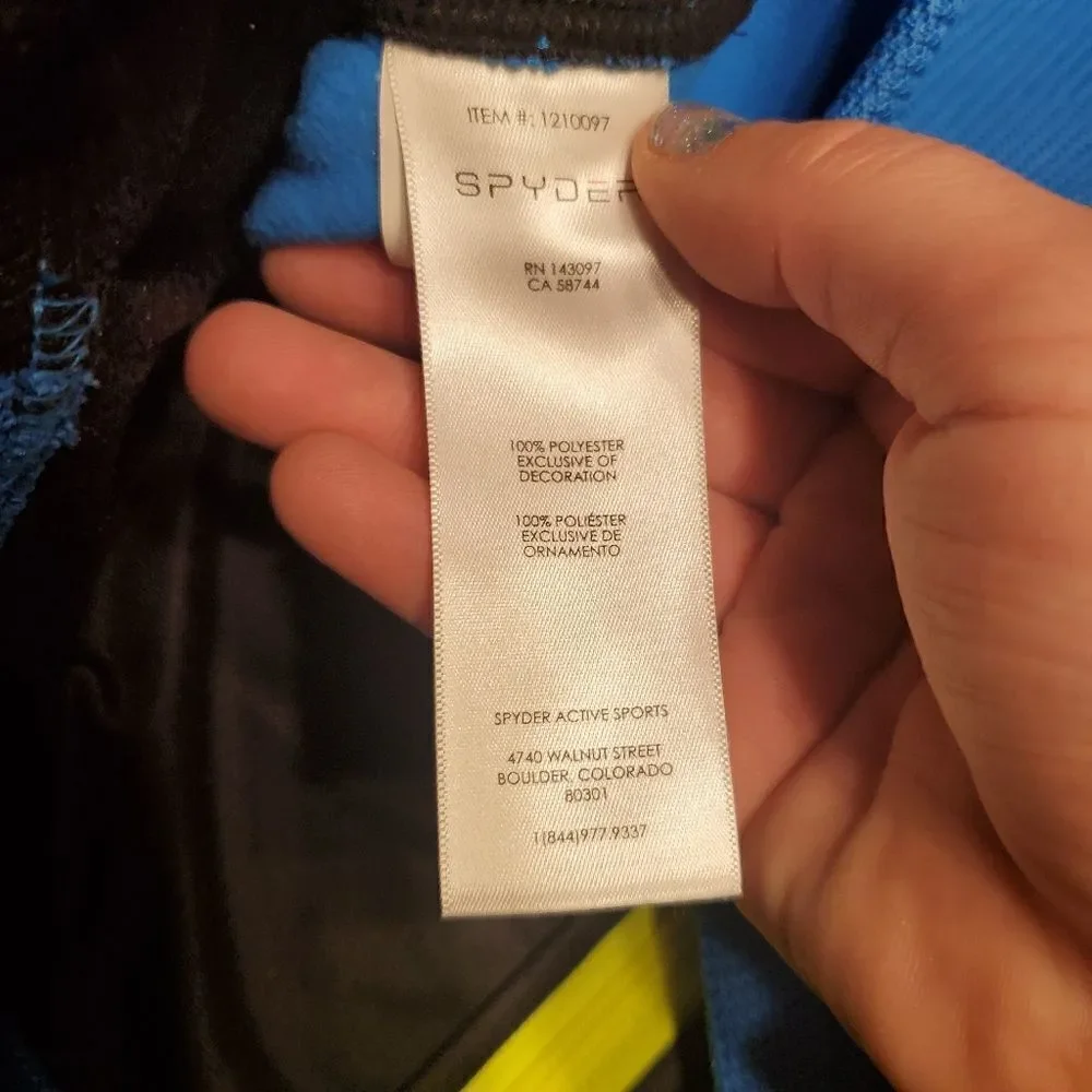 Spyder blue youth  jacket size large (14/16)